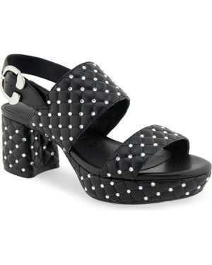 Aerosoles Camera Crystals Slingback Platform Sandal - Black