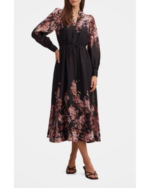 EVER NEW Courtney Floral Long Sleeve Midi Dress - Multicolor