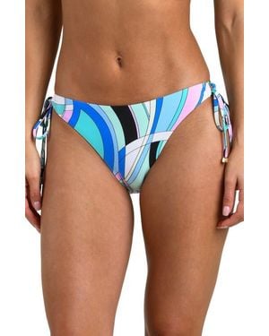 Sunshine 79 Studio Swirl Side Tie Bikini Bottoms - Blue