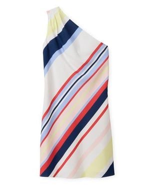 Cartolina Nantucket Samantha One-Shoulder Mini Dress - Blue