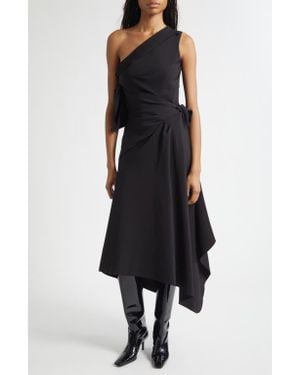 Monse Draped Towel Dress - Black
