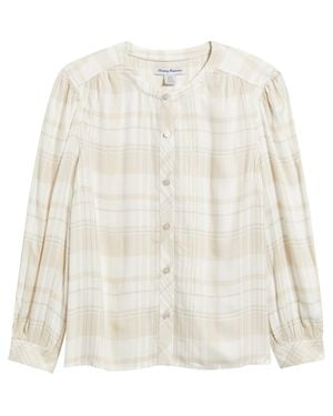 Tommy Bahama Pearl Beach Plaid Flannel Button-Up Shirt - Natural