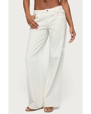 Edikted Roman Wide Leg Jeans - White