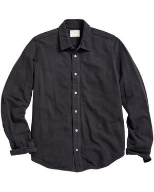 Billy Reid Yellowhammer Cotton & Linen Knit Button-Up Shirt - Black
