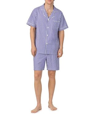 Bedhead Stripe Cotton Shorts Pajamas - Blue