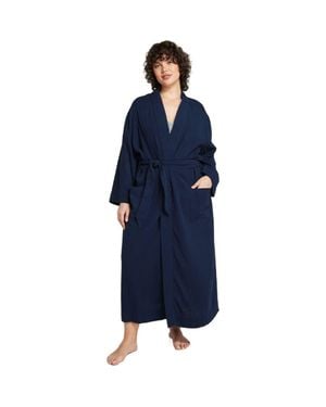 Nudea The Classic Belted Robe - Blue