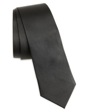 Tom Ford Soft Plongé Lambskin Leather Tie - Black