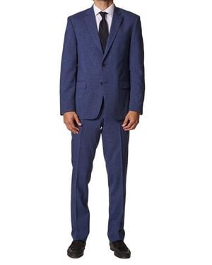 JB Britches Sartorial Classic Fit Wool & Linen Suit - Blue