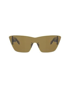 Celine Sundown Rimless Cat Eye Shield Sunglasses - Natural