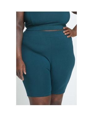 UNIVERSAL STANDARD Roya Bike Shorts - Blue