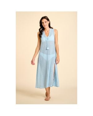 Sitano Sorrento Crochet Cover-Up - Blue
