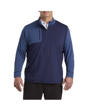 Callaway Apparel 1/2-Zip Mixed Media Pullover - Blue