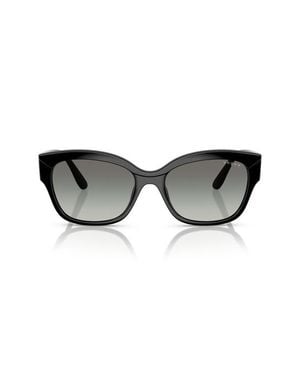 Vogue 55Mm Polarized Gradient Butterfly Sunglasses - Black
