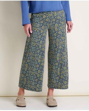 Toad & Co. Chaka Wide Leg Crop Pant - Blue