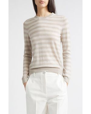 Partow Greta Stripe Wool Sweater - Natural