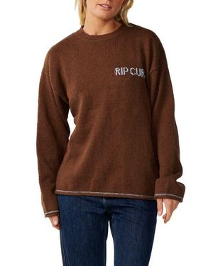 Rip Curl Sparrow Crewneck Sweater - Brown