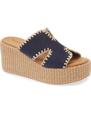 Chocolat Blu Jaxx Platform Wedge Sandal - Blue