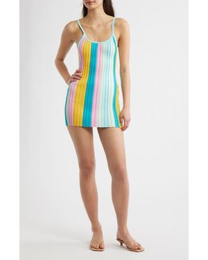 Kulani Kinis Rib Knit Minidress - Blue
