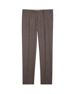 Canali Siena Regular Fit Impeccabile Super 130S Wool Suit Pants - Gray