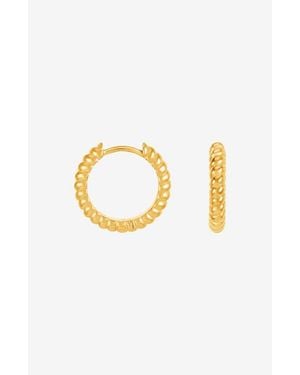 Dower & Hall Small Twist Hoops - Blue