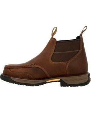 Georgia Boot Waterproof 360 Steel Toe Chelsea - Brown