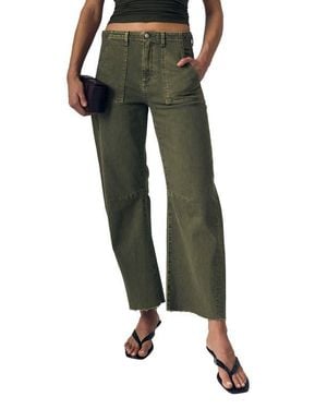 Le Jean Utility Barrel Leg Jeans - Green