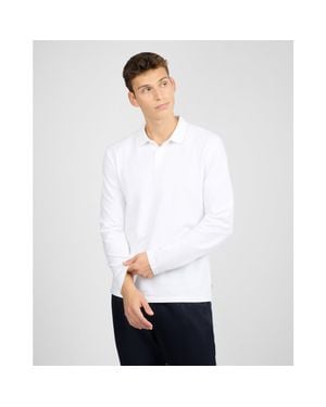 Onia Long Sleeve Pique Polo - White
