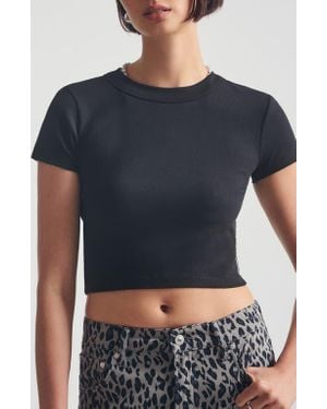 Brooklyn Industries Crop Rib T-Shirt - Black