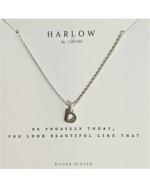 Nashelle Initial Charm Necklace - Gray