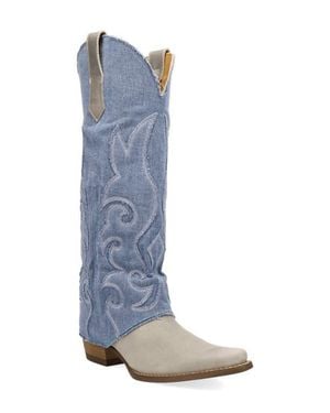 Dingo Knee High Western Boot - Blue