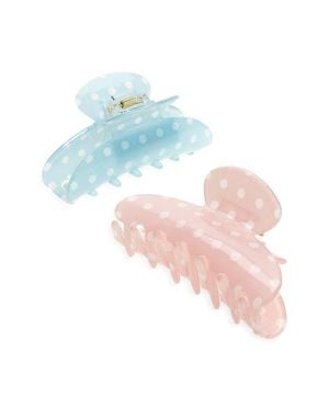 Tasha Assorted 2-Pack Polka Dot Claw Clips - Multicolor