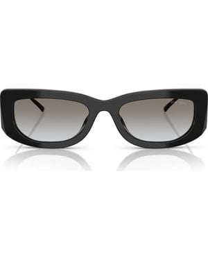 Prada 53Mm Gradient Rectangular Sunglasses - Gray