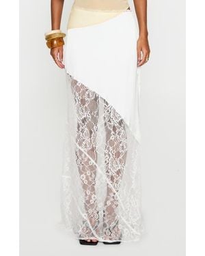 Princess Polly Castelli Lace Maxi Skirt - White
