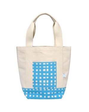 DANCE HAPPY Grid Mini Tote Bag - Blue