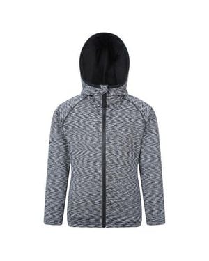 Mountain Warehouse Childrens/Kids Marathon Stripe Full Zip Hoodie - Gray