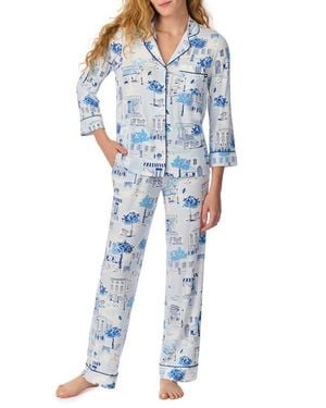 Kate Spade Print Crop Pajamas - Blue