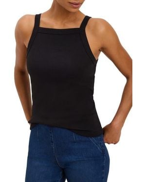 NIC+ZOE Square Neck Tank Top - Black