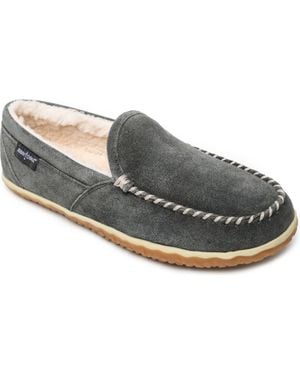 Minnetonka Tilden Faux Shearling Lined Slipper - Gray