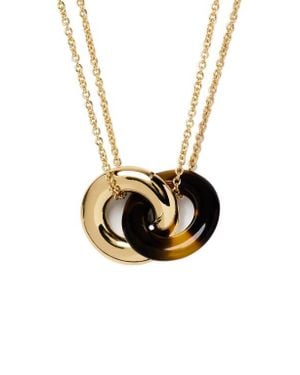 Kate Spade Interlock Pendant Necklace - Black