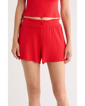 Kilo Brava Print Pajama Shorts - Red