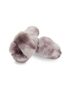 Memoi The Josephine Faux Fur Scuff Slipper - Pink