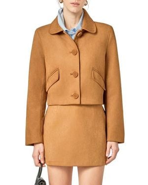 English Factory Faux Suede Jacket - Orange