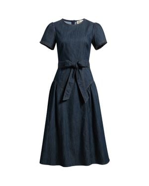 Eliza J Fit & Flare Midi Dress - Blue