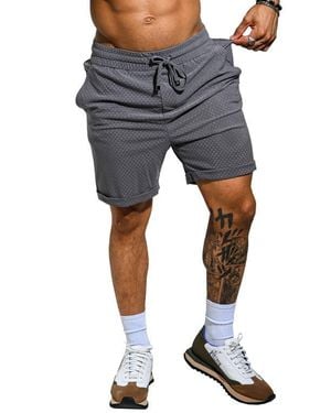 Maceoo Athgainsboro Cotton Blend Drawstring Shorts - Blue