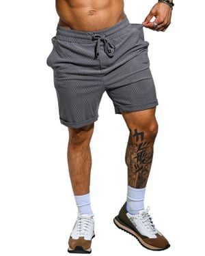 Maceoo Athgainsboro Cotton Blend Drawstring Shorts - Blue