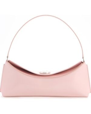 Jacquemus The Ovalo Glazed Leather Shoulder Bag - Pink