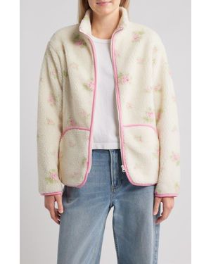 The Happy Camp3r Sienna Flower Fleece Jacket - Natural