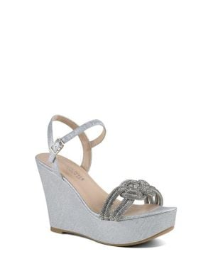 Touch Ups Gemini Platform Wedge Sandal - White