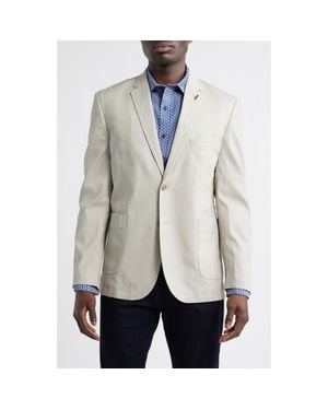 Johnston & Murphy Washed Cotton Stretch Dobby Sport Coat - Gray