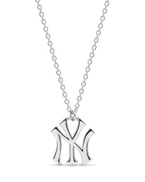 Luv Aj X The Mlb New York Yankees Logo Charm Necklace - White
